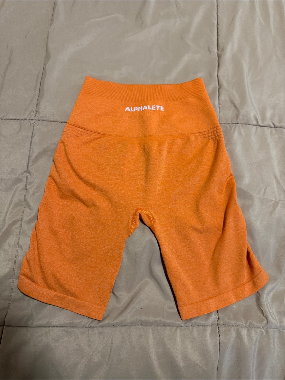 Alphalete Women’s Orange High-Rise Bike Shorts